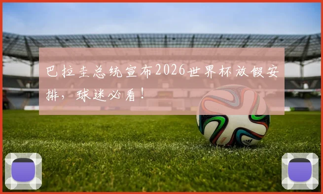 巴拉圭总统宣布2026世界杯放假安排，球迷必看！
